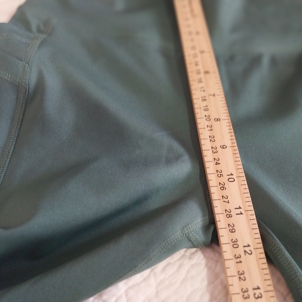 Stylish Teal High-Waisted Leggings Pockets In Side Size Small . - Picture 7 of 11